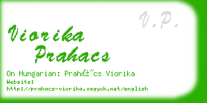 viorika prahacs business card